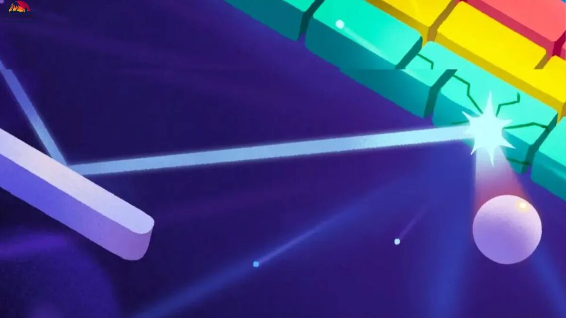 Google Block Breaker browser game with paddle and ball gameplay